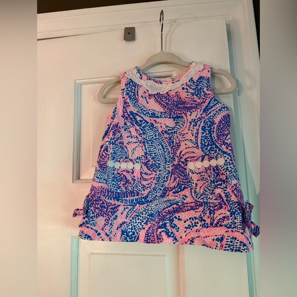 Lilly Pulitzer Baby Pink and Blue Shift Dress